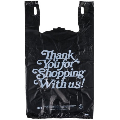 THANK YOU FOR SHOPPING WITH US BLACK PLASTIC BAGS