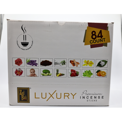 ZED BLACK PREMIUM INCENSE 84 COUNT DISPLAY BOX