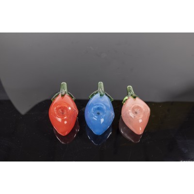 FRUIT GLASS HAND PIPE 4inch 3CT/PK
