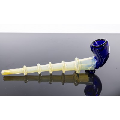 RIBBED BLUE BOWL SHERLOCK PIPE 9inch