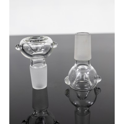 19 MM MALE CLEAR GLASS BOWL 10CT/PK