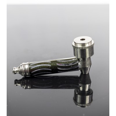 DIAMOND CUT METAL SMOKING PIPE WITH CAP 3inch 10CT/PK