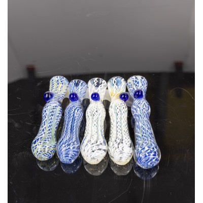 DICRO LATTICE DESGN ONE HITTER WITH BLUE MARBLE 5CT/PK