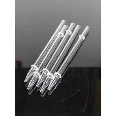 GLASS ONE HITTER WITH NEEDLE DESIGN 5CT/PK