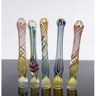 LONG ONE HITTER WITH SPIRAL DESIGN 5inch 5CT/PK
