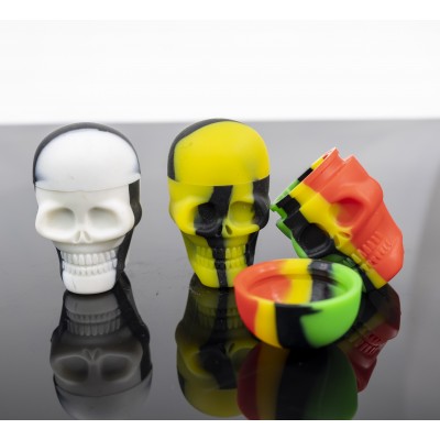 SKULL SILICONE CONTAINERS 3CT/PK