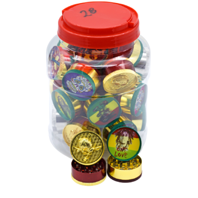 GRINDER 3 PART 50MM ASSORTED MIX - 28CT/JAR