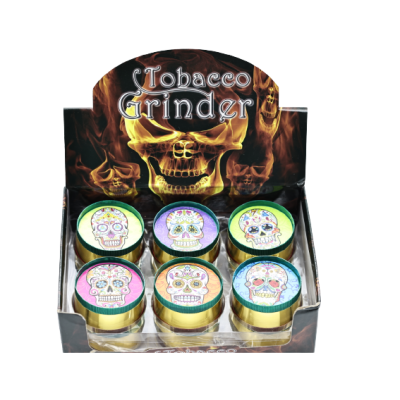 GRINDER 3 PART 50MM CALAVERA GOLD (ACE-87) - 12CT/DISPLAY