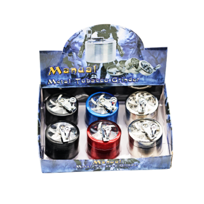 GRINDER WITH HANDLE 4 PART 60MM METAL WHEEL (ACE-6) - 6CT/DISPLAY