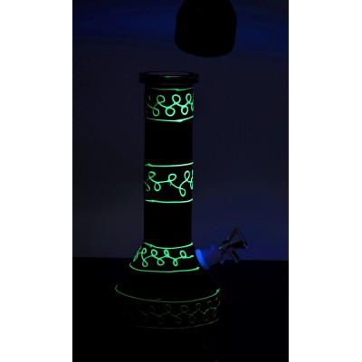 RED AND BLACK GLASS BEAKER 10inch (GLOW IN DARK)