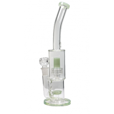 BENT NECK UFO WATER PIPE GREEN 14inch