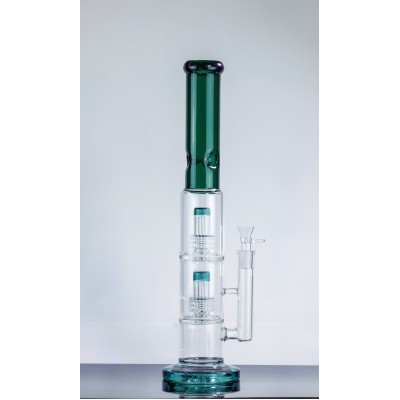 DOUBLE CHAMBER WATER PIPE 18inch (THICK GLASS WATER PIPE)