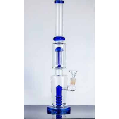 JELLYFISH WATER DROP GLASS PIPE BLUE 18inch