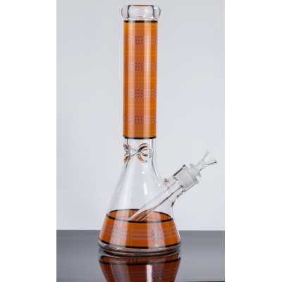 SQUARE WITH DOT DESIGN GLASS BEAKER 14inch