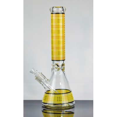 SQUARE WITH DOT DESIGN GLASS BEAKER 14inch