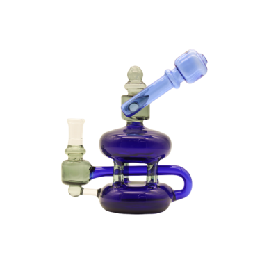 THREE TONE JUG SHAPED WATER PIPE BLUE 7inch