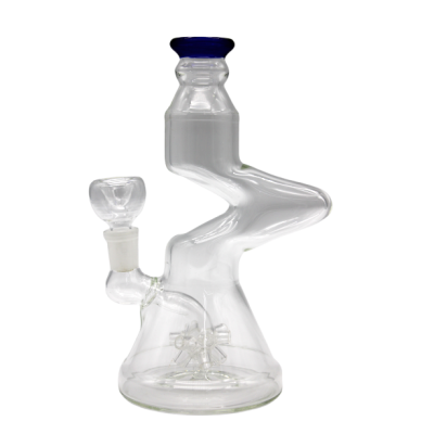 ZIG ZAG WATER PIPE BLUE 8inch