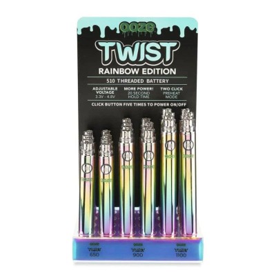 OOZE TWIST BATTERY DISPLAY RAINBOW - 24CT