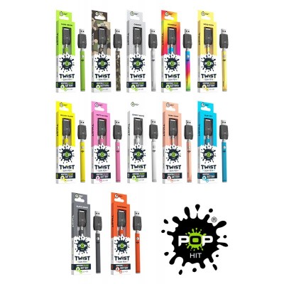 POP HIT TWIST SLIM PEN 320MAH ADJUSTABLE VOLTAGE BATTERY W/ USB SMART CHARGER