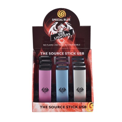 SPECIAL BLUE LIGHTER THE SOURCE STICK USB 12 COUNT