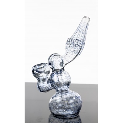 PAINTED LACE DESIGN BIRD BUBBLER 7inch
