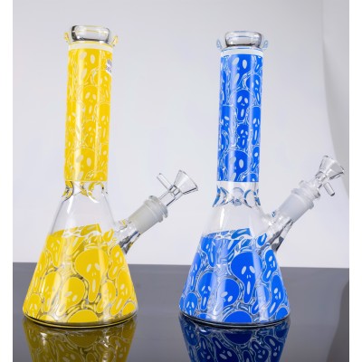 THE SCREAM GLASS BEAKER WATER PIPE 10inch