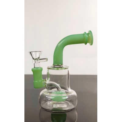 BENT NECK BELL SHAPED GLASS WATER PIPE 6inch