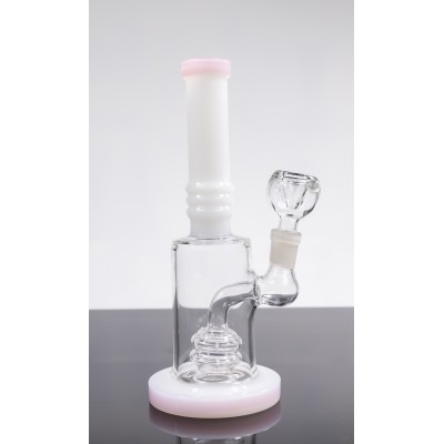COLORED RIM GLASS WATER PIPE 8inch