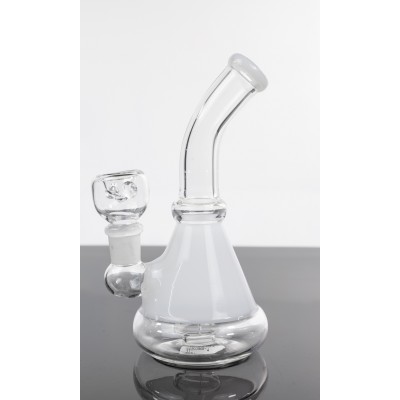 CURVED NECK SOLID COLOR GLASS WATER PIPE 7inch
