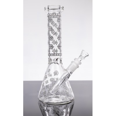 DESIGNER LV GLASS WATER PIPE 10inch (GLOW IN DARK)
