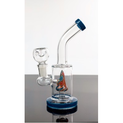 TWIST MELT DESIGN GLASS WATER PIPE 6inch