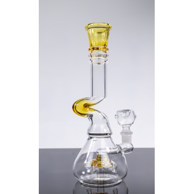 ZIG ZAG GLASS WATER PIPE  10inch