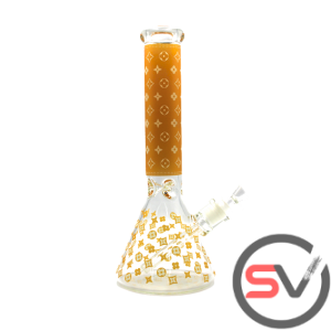 DESIGNER BROWN AND GOLD WATER PIPE