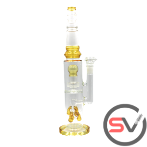 BALL WATER PIPE GOLD 16inch