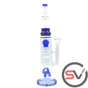 BALL WATER PIPE BLUE 16inch