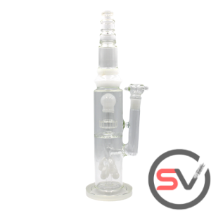 BALL WATER PIPE WHITE 16inch