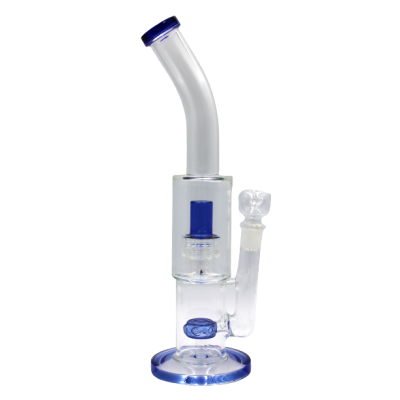 BENT NECK UFO WATER PIPE BLUE 14inch