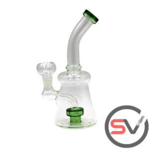BENT NECK UFO WATER PIPE GREEN 8inch