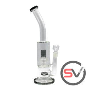 BENT NECK UFO WATER PIPE GREY 14inch