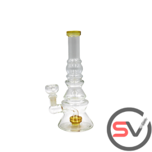 COLOR WHEEL WATER PIPE GOLD 9inch