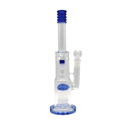 JELLYFISH BUTTON RING WATER PIPE BLUE 14inch
