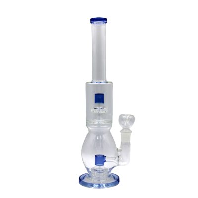 RING BUTTON WATER PIPE BLUE 14inch