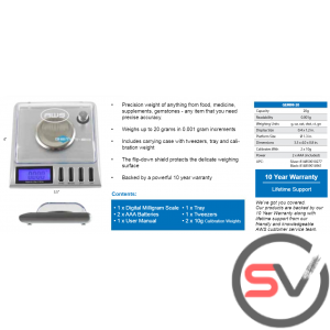 AWS GEMINI - 20 DIGITAL SCALE (20G X 0.001G) - SILVER