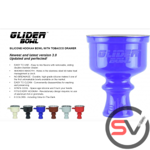 ELITE GLIDER V3 SILICONE HOOKAH BOWL W/ TOBACCO DRAWER