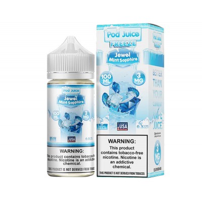 POD JUICE TFN ELIQUID 100ML - JEWEL MINT SAPPHIRE FREEZE