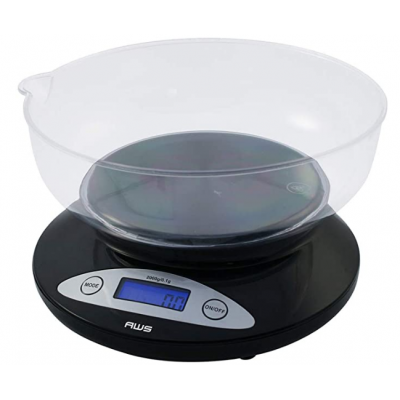 AWS 2K BOWL KITCHEN SCALE (2000G X 0.1G) - BLACK