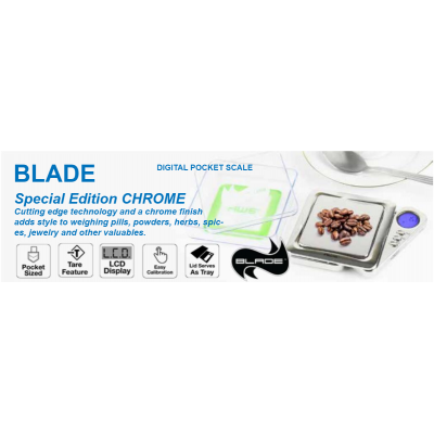 AWS BLADE-1KG DIGITAL SCALE (1000G X 0.1G) - CHROME